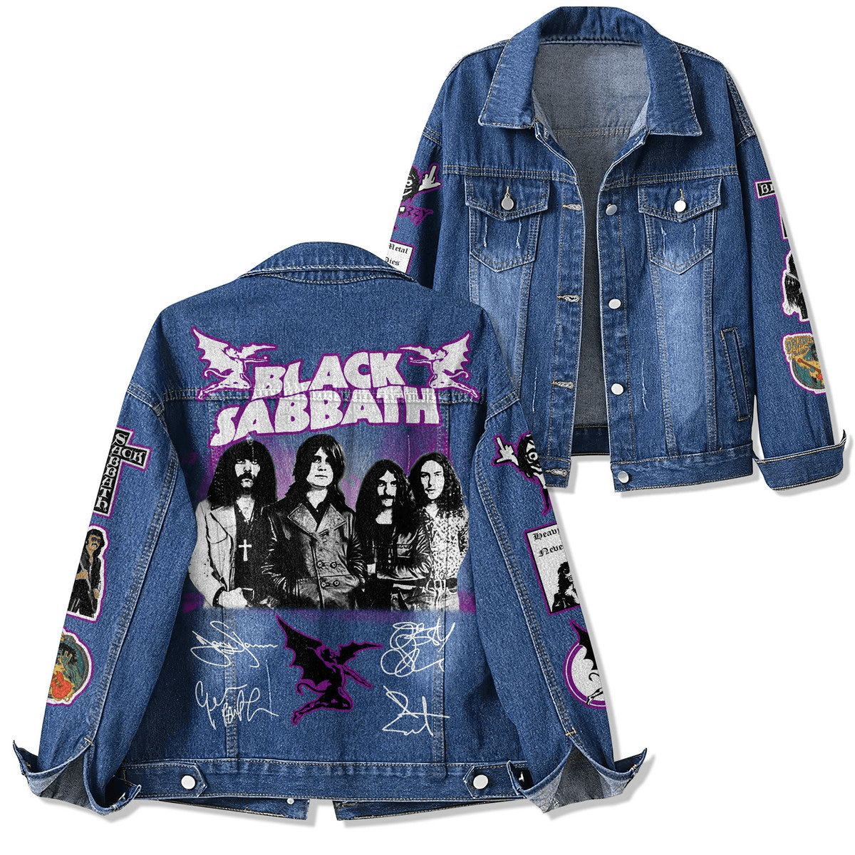 NEW PREMIUM BLACK SABBATH UNISEX DENIM JACKET