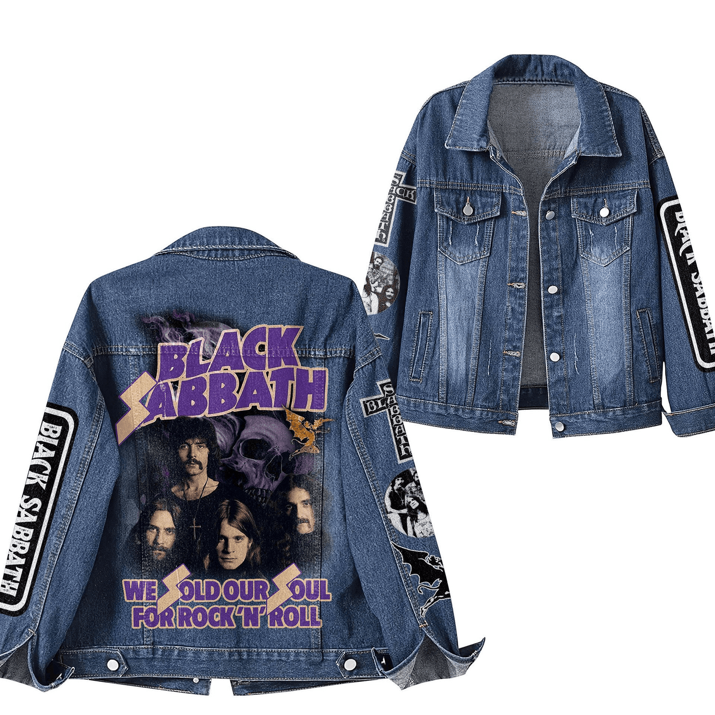 NEW PREMIUM BLACK SABBATH UNISEX DENIM JACKET