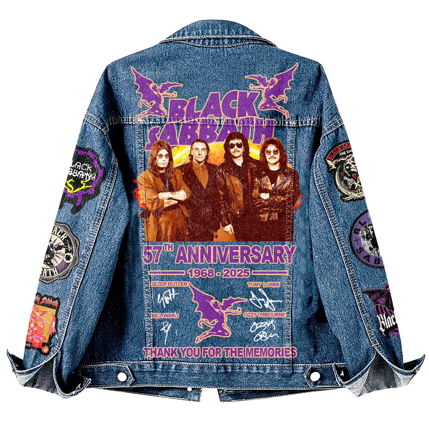 NEW PREMIUM BLACK SABBATH UNISEX DENIM JACKET