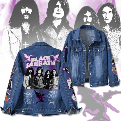 NEW PREMIUM BLACK SABBATH UNISEX DENIM JACKET
