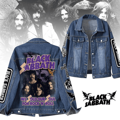 NEW PREMIUM BLACK SABBATH UNISEX DENIM JACKET