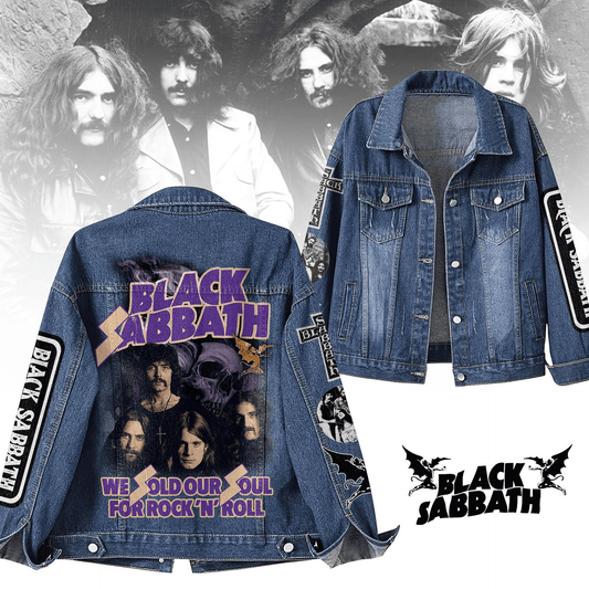 NEW PREMIUM BLACK SABBATH UNISEX DENIM JACKET