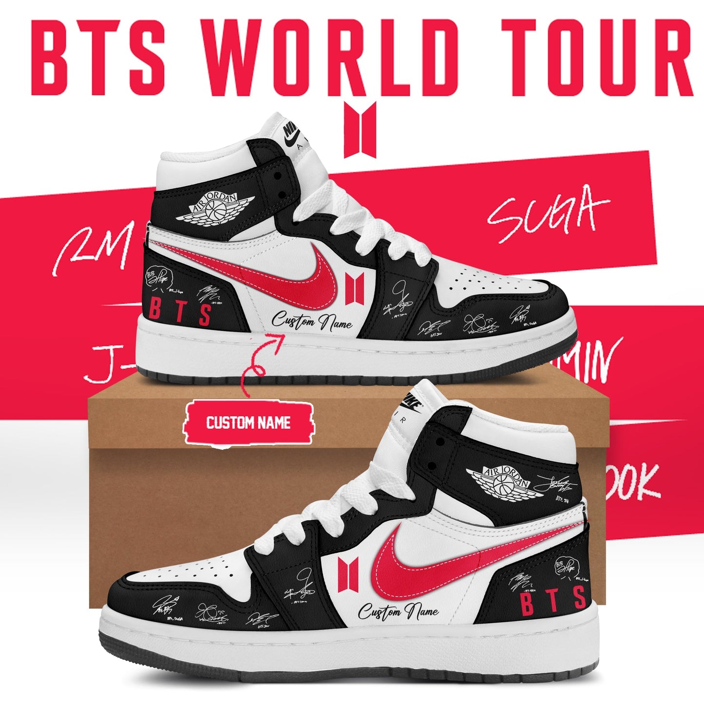 LIMITED EDITION - BTS COMEBACK WORLD TOUR AIR JORDAN SHOES
