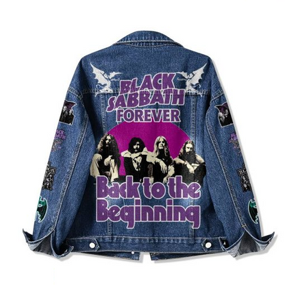 NEW PREMIUM BLACK SABBATH UNISEX DENIM JACKET