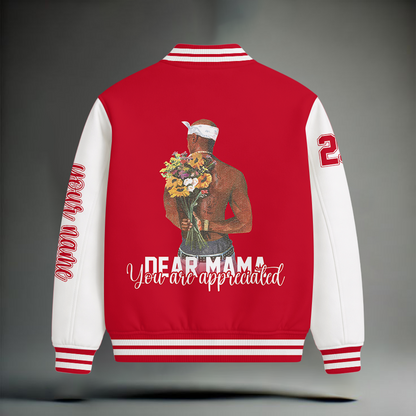 LIMITED EDITION - NEW CUSTOMIZED TUPAC SHAKUR SATIN VARSITY & BASEBALL JACKET