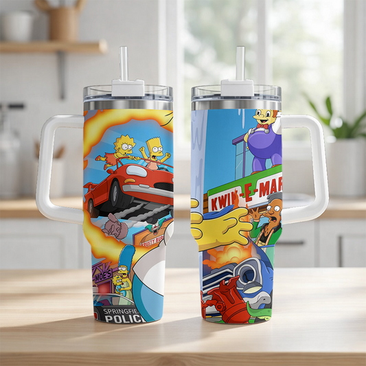 LIMITED EDITION - NEW CUSTOMIZED THE SIMPSONS TUMBLER CUP