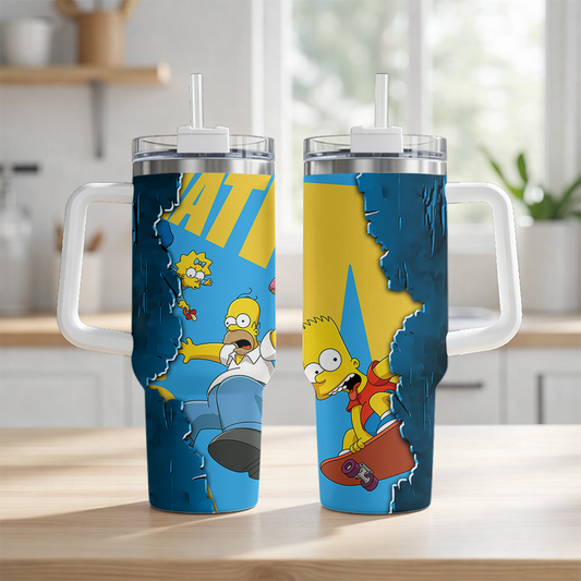 LIMITED EDITION - NEW CUSTOMIZED THE SIMPSONS TUMBLER CUP
