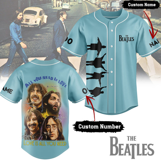 NEW PREMIUM THE BEATLES BASEBALL JERSEY