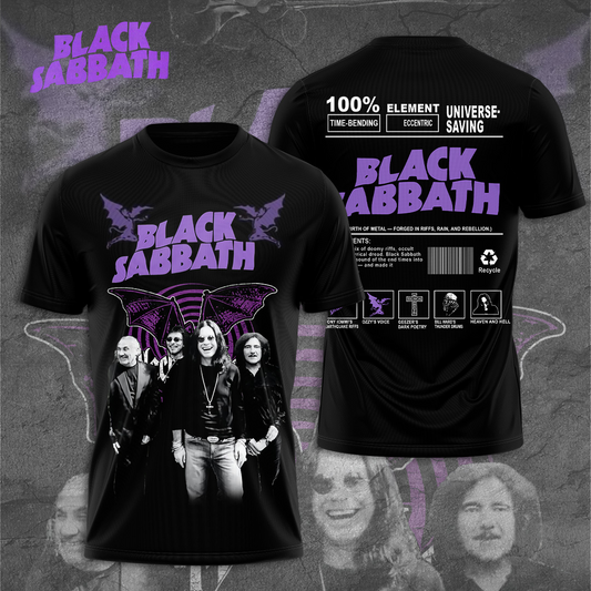 LIMITED EDITION - NEW CUSTOMZED BLACK SABBATH 3D UNISEX T-SHIRT & HOODIE