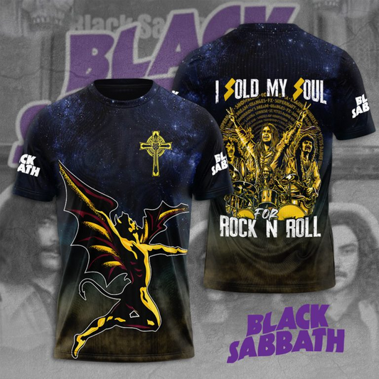 LIMITED EDITION - NEW CUSTOMZED BLACK SABBATH 3D UNISEX T-SHIRT & HOODIE
