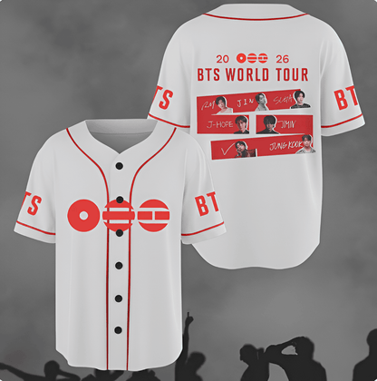 BTS COMEBACK WORLD TOUR BASEBALL JERSEY 2026 � LIMITED EDITION