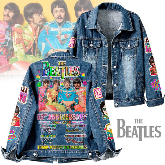 NEW PREMIUM THE BEATLES UNISEX DENIM JACKET