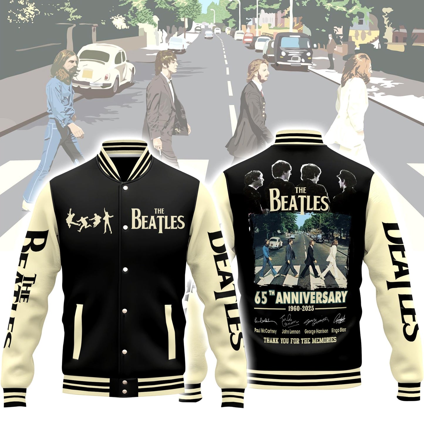 NEW PREMIUM THE BEATLES BASEBALL JACKET